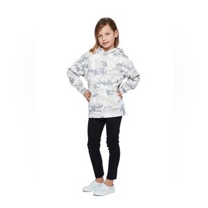 LAZYPANTS KIDS COOPER  HOODIE IN WHITE CAMO - Size 12